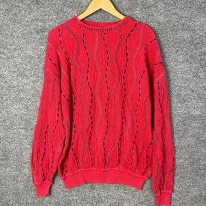 Vintage Coogi-Style Sweater 3D Knit Biggie Cosby‎ Men Pullover  Large
